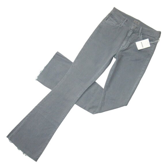 NWT Mother The Weekender in Lead Gray Chalk It Up Stretch Flare Jeans 25 - Picture 2 of 10